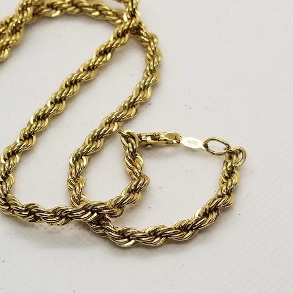 Necklace 22KLG Rope Chain - Picture 4 of 6